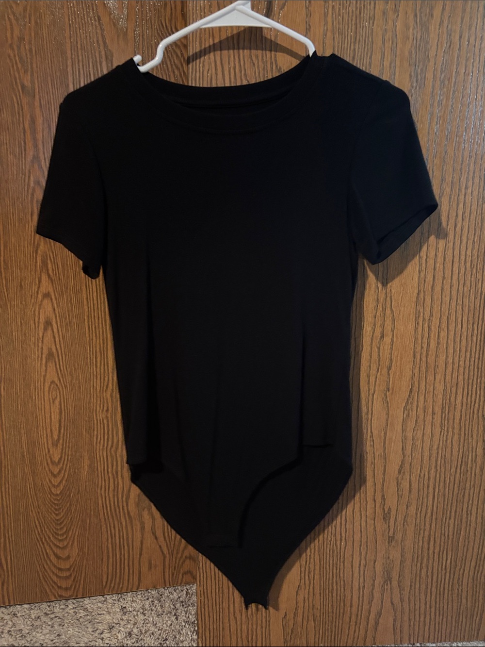 Amazon Black Short-Sleeve Crewneck Bodysuit